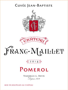 J B La Cuvée Jean Baptiste Château Franc Maillet 2014 AOP Pomerol - Chateaux G. ARPIN